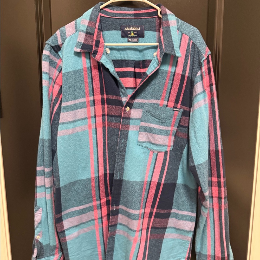 Chubbies Vibrant Plaid Button Down Shirt